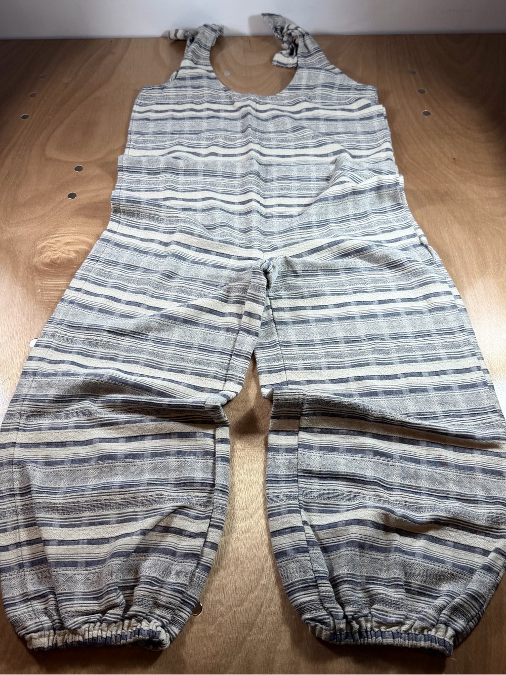 Madewell Tie-Strap Balloon Cover Up Jumpsuit Stripe Peasant Bohemian XS